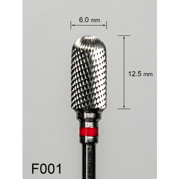 Frez węglikowy F001 z drobnym krzyżowym nacięciem (czerwony pasek)