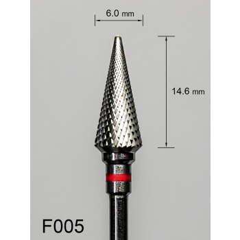 Frez węglikowy F005 z drobnym krzyżowym nacięciem (czerwony pasek)