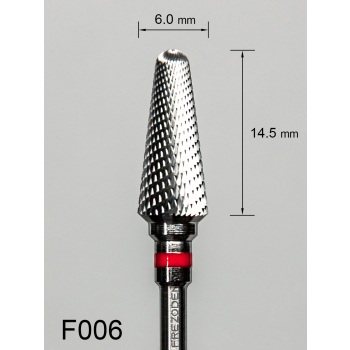 Frez węglikowy F006 z drobnym krzyżowym nacięciem (czerwony pasek)