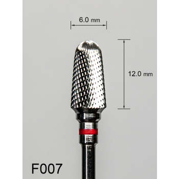 Frez węglikowy F007 z drobnym krzyżowym nacięciem (czerwony pasek)