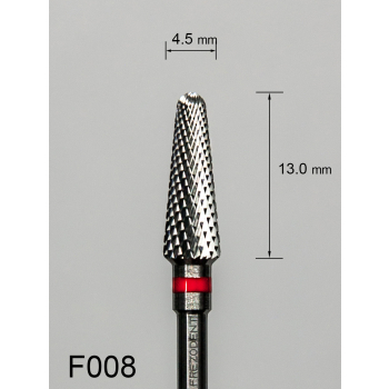 Frez węglikowy F008 z drobnym krzyżowym nacięciem (czerwony pasek)
