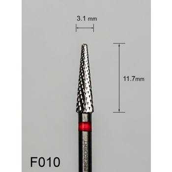 Frez węglikowy F010 z drobnym krzyżowym nacięciem (czerwony pasek)