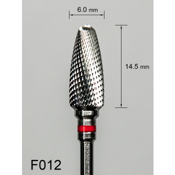 Frez węglikowy F012 z drobnym krzyżowym nacięciem (czerwony pasek)