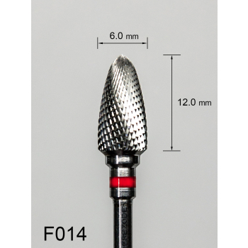 Frez węglikowy F014 z drobnym krzyżowym nacięciem (czerwony pasek)