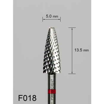Frez węglikowy F018 z drobnym krzyżowym nacięciem (czerwony pasek)
