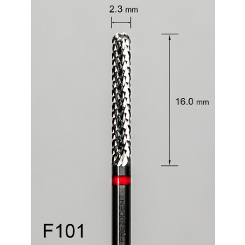 Frez węglikowy F101 z drobnym krzyżowym nacięciem (czerwony pasek)