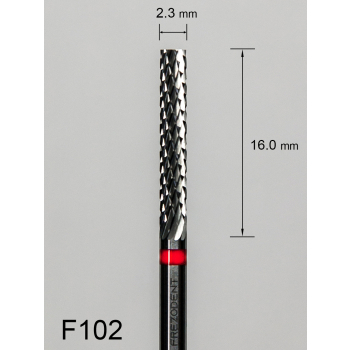 Frez węglikowy F102 z drobnym krzyżowym nacięciem (czerwony pasek)