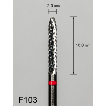 Frez węglikowy F103 z drobnym krzyżowym nacięciem (czerwony pasek)