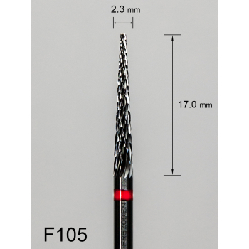 Frez węglikowy F105 z drobnym krzyżowym nacięciem (czerwony pasek)