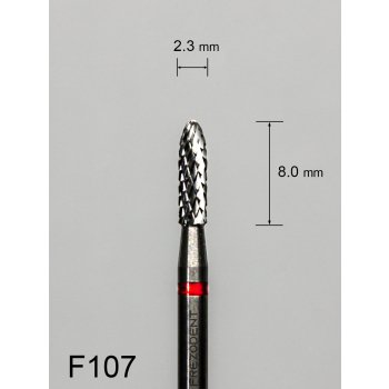 Frez węglikowy F107 z drobnym krzyżowym nacięciem (czerwony pasek)