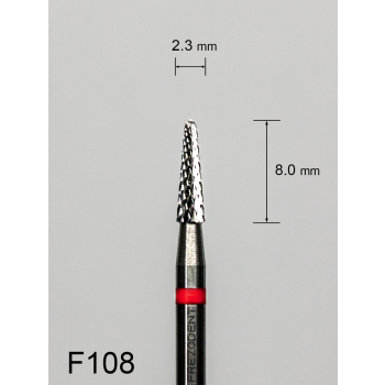 Frez węglikowy F108 z drobnym krzyżowym nacięciem (czerwony pasek)