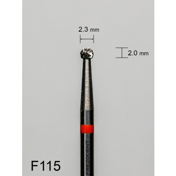 Frez węglikowy F115 z drobnym krzyżowym nacięciem (czerwony pasek)