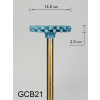 Gumka diamentowa GCB21 (niebieska) do cyrkonu i ceramiki– typ słoneczko, średnica 14 mm, gradacja średnio-gruba