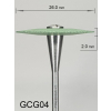 Gumka diamentowa GCG04 (zielona) do cyrkonu i ceramiki– gradacja gruba, soczewka 26 mm