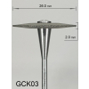 Gumka diamentowa GCK03 (czarna) do cyrkonu i ceramiki, soczewka 26 mm, bardzo gruba gradacja