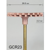 Gumka diamentowa GCR23 (czerwona) do cyrkonu i ceramiki – typ słoneczko, średnica 26 mm, gradacja średnia