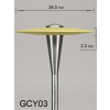 Gumka diamentowa GCY03 (żółta) do cyrkonu i ceramiki – gradacja drobna, soczewka 26 mm