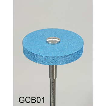 Gumka diamentowa GCB01 (niebieska) do cyrkonu i ceramiki – gradacja średnio-gruba, dysk 22 mm