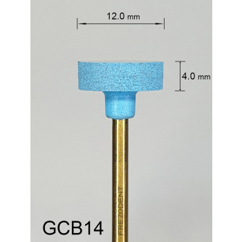 Gumka diamentowa GCB14 (niebieska) do cyrkonu i ceramiki – gradacja średnio-gruba, dysk 12 mm