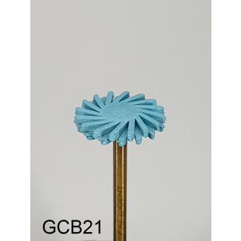 Gumka diamentowa GCB21 (niebieska) do cyrkonu i ceramiki– typ słoneczko, średnica 14 mm, gradacja średnio-gruba