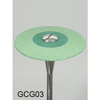 Gumka diamentowa GCG03 (zielona) do cyrkonu i ceramiki– gradacja gruba, soczewka 26 mm