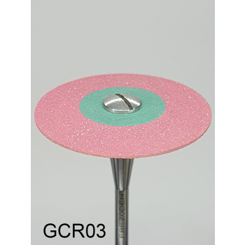 Gumka diamentowa GCR03 (czerwona) do cyrkonu i ceramiki– gradacja średnia, soczewka 26 mm