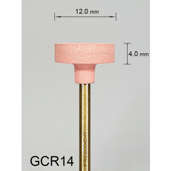 Gumka diamentowa GCR14 (czerwona) do cyrkonu i ceramiki – gradacja średnia, dysk 12 mm
