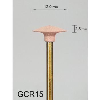 Gumka diamentowa GCR15 (czerwona) do cyrkonu i ceramiki – gradacja średnia, soczewka 12 mm