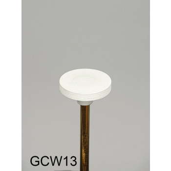 Gumka diamentowa GCW013 (biała) do cyrkonu i ceramiki – gradacja bardzo drobna, dysk 12 mm