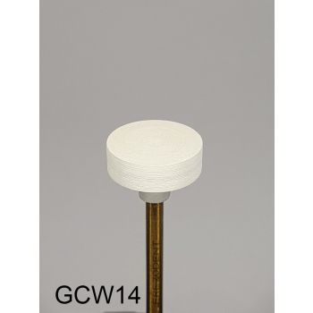 Gumka diamentowa GCW014 (biała) do cyrkonu i ceramiki – gradacja bardzo drobna, dysk 12 mm