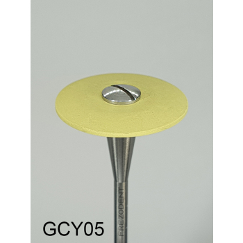 Gumka diamentowa GCY05 (żółta) do cyrkonu i ceramiki – gradacja drobna, soczewka 20 mm