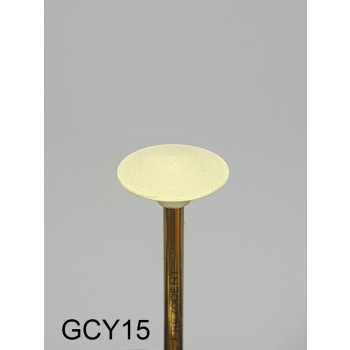 Gumka diamentowa GCY15 (żółta) do cyrkonu i ceramiki – gradacja drobna, soczewka 12 mm