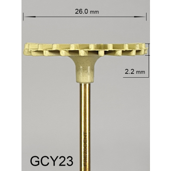 Gumka diamentowa GCY23 (żółta) – typ słoneczko, średnica 26 mm, gradacja drobna