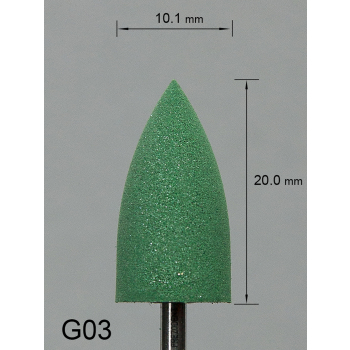 Zielona gumka na trzymadełku G03