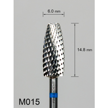 Frez węglikowy M015 z krzyżowym średnim nacięciem (niebieski pasek) – wypukły