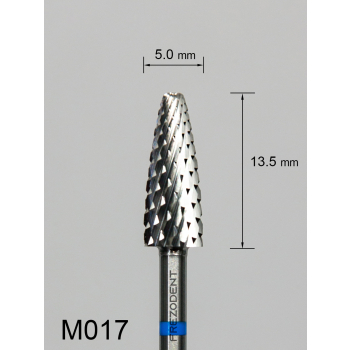 Frez węglikowy M017 z krzyżowym średnim nacięciem (niebieski pasek) – wypukły