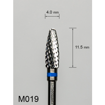 Frez węglikowy M019 z krzyżowym średnim nacięciem (niebieski pasek) – wypukły