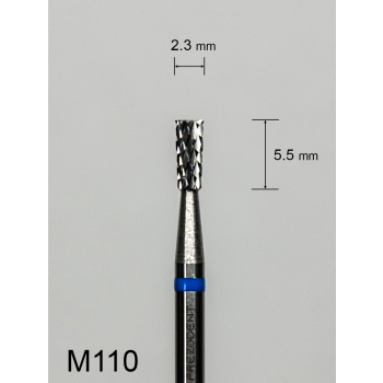 Frez węglikowy M110 z krzyżowym średnim nacięciem (niebieski pasek) – stożek odwrócony
