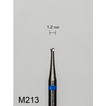 Frez węglikowy M213 z krzyżowym średnim nacięciem (niebieski pasek) – kulka 1,2 mm