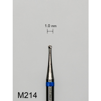 Frez węglikowy M214 z krzyżowym średnim nacięciem (niebieski pasek) – kulka 1,0 mm