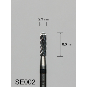 Frez węglikowy SE002 z wzdłużnym krzyżowym nacięciem (czarny pasek)