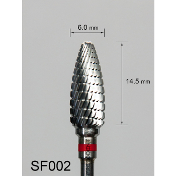 Frez węglikowy SF002 z drobnym poprzecznym nacięciem (czerwony pasek)
