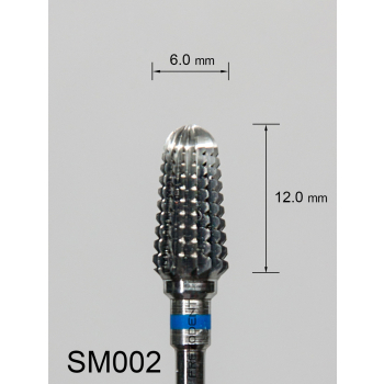 Frez węglikowy SM002 z średnim poprzecznym nacięciem (niebieski pasek)