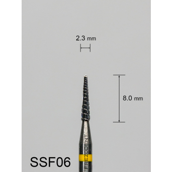 Frez węglikowy SSF06 z bardzo drobnym poprzecznym nacięciem (żółty pasek)