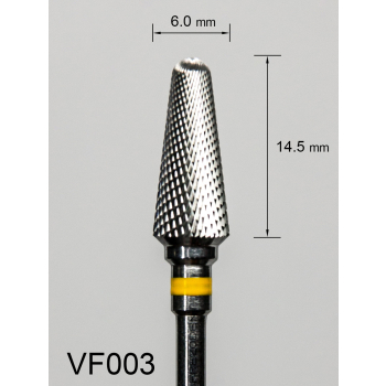 Frez węglikowy VF003 z bardzo drobnym krzyżowym nacięciem (żółty pasek)