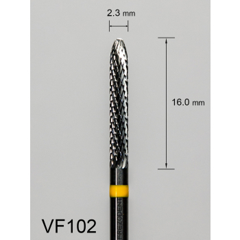 Frez węglikowy VF102 z bardzo drobnym krzyżowym nacięciem (żółty pasek)