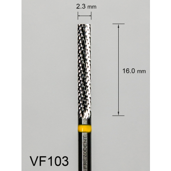Frez węglikowy VF103 z bardzo drobnym krzyżowym nacięciem (żółty pasek)
