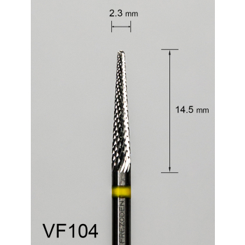 Frez węglikowy VF104 z bardzo drobnym krzyżowym nacięciem (żółty pasek)