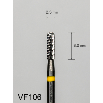 Frez węglikowy VF106 z bardzo drobnym krzyżowym nacięciem (żółty pasek)