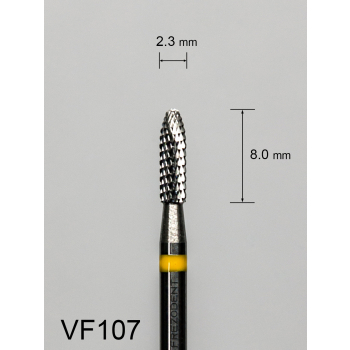Frez węglikowy VF107 z bardzo drobnym krzyżowym nacięciem (żółty pasek)